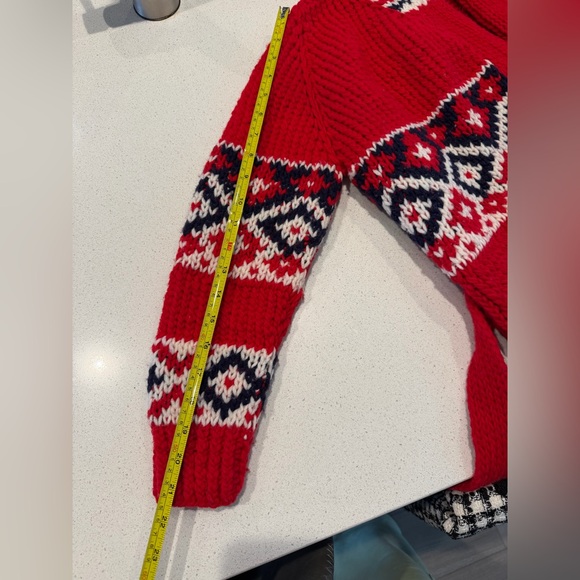 Camp Kitschy Knits Starsky Hand Knit Wool Sweater 34‎ - Picture 10 of 11